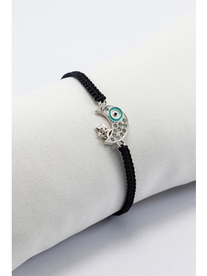 Biuti Metal Nazar Boncuklu Ay Yıldız Ayarlanabilir Asansörlü Bileklik