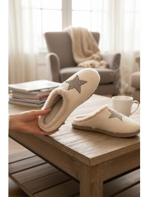 Ev Terliği Yünlü Kadın Terlik  Çeyiz Bohça Gelin Misafir Terliği