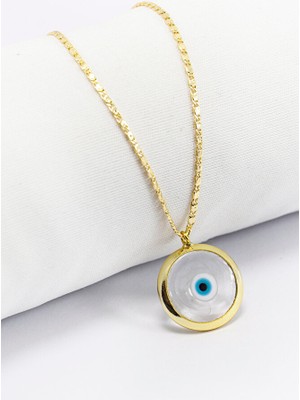 Biuti Şeffaf El Yapımı Nazar Boncuğu Bijuteri Kolye, Hediyelik Kolye