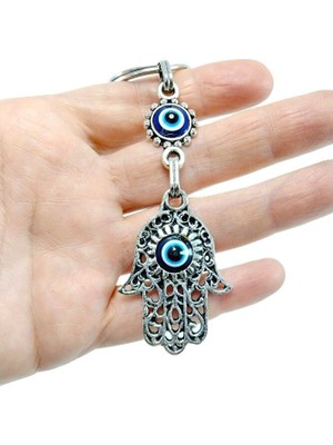 Biuti Nazar Boncuğu Hamse / Fatma Ana Eli Anahtarlık / Araba Dikiz Ayna Süsü Hediyelik Aksesuar