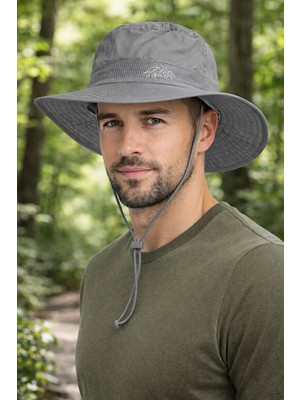 Reva Fileli Safari Şapka Erkek – Geniş Kenarlı Outdoor Güneş Koruyucu Kamp & Balıkçı Şapkası