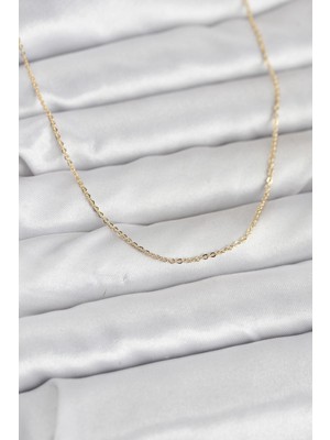 Prativas 60 cm Gold Renk Kadın Kolye – Pirinç Zincir - PRT3500EB10265