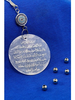 Biuti Zirkon Taşlı Nazar Lazer Kazıma Ayetel Kürsi Araba Dikiz Ayna Süsü, Yeni Araba Hediyesi