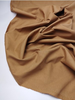 Kumaş Parça Sütlü Kahve Renkte Pamuk Sentetik Kumaş En: 140 cm