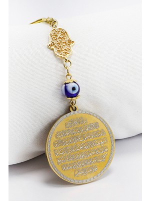 Biuti Hamse Eli Nazar Boncuklu Ayetel Kürsi Nazar Ayeti Araba Dikiz Ayna Süsü, Yeni Araba Hediyesi