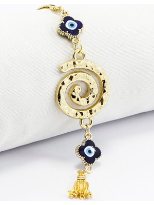 Biuti Gold Renkli Çiçekli Dokulu Girdap Araba Dikiz Ayna Süsü Tarz Yeni Araba Hediyesi