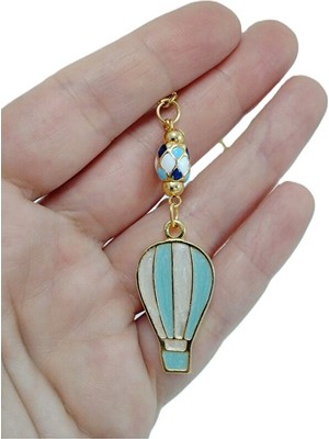 Biuti Altın Kaplama Uçan Balon Renkli Boncuklu Araba Dikiz Ayna Süsü Lüks Araba Hediyesi