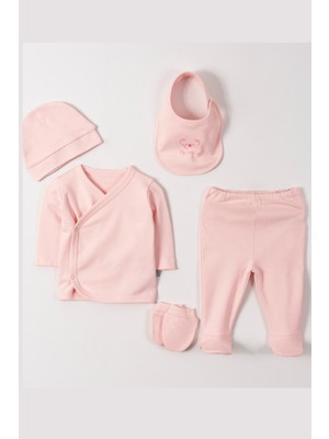 Liaboo Organik Pamuk 5 Parça Hastane Çıkışı Pembe