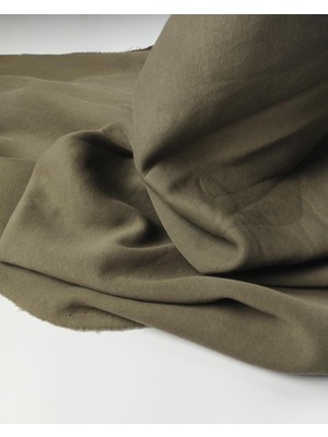 Kumaş Parça Asker Yeşili Renkte Şardonlu 3 Iplik Kumaş (En 160 cm x Boy 160 Cm)