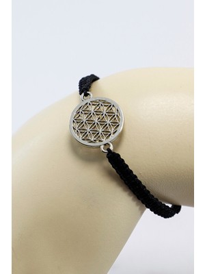 Biuti Metal Gümüş Renkli Yaşam Çiçeği Ayarlanabilir Asansörlü Bileklik