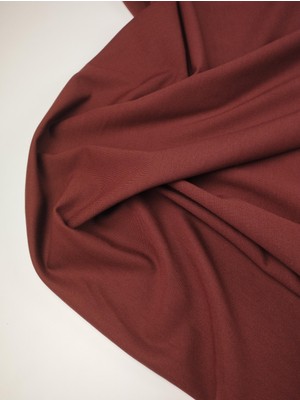 Kumaş Parça Kızıl Kahve Renkte Interlok Jarse Kumaş En: 160 cm