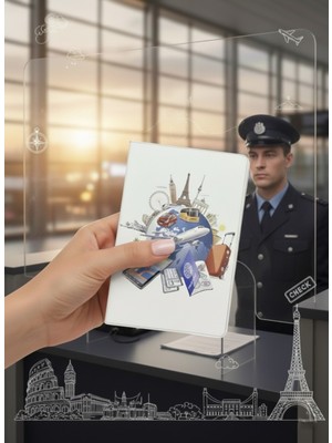 Gempo Desenli Pasaport Kılıfı – Sevimli Tasarım, Su Geçirmez Pvc Koruyucu Kılıf