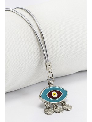 Biuti Turkuaz Göz Figürlü Salkım Otantik Dikiz Ayna Süsü, Yeni Araba Hediyesi