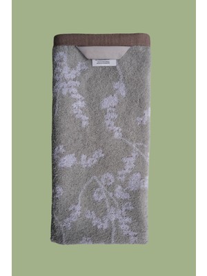 100% Pamuk Çiçek Desenli Çift Renk El & Yüz Havlusu (50X70 Cm)