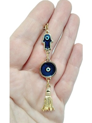 Biuti Dikiz Ayna Süsü, Metal Nazar Boncuğu Fatma Ana Eli Hamse Püsküllü El Yapımı Yeni Araba Hediyesi