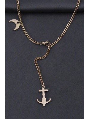 Prativas Çelik Rose Renk Çapa Tasarımlı Kadın Kolye – PRT3500EB00110