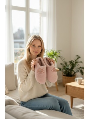 Ev Terliği Yünlü Kadın Terlik  Çeyiz Bohça Gelin Misafir Terliği