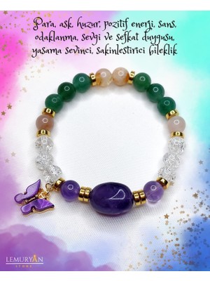 Para,aşk,huzur,pozitif Enerji,şans,odaklanma,sevgi ve Şefkat Duygusu Şifa Enerji Bilekliği