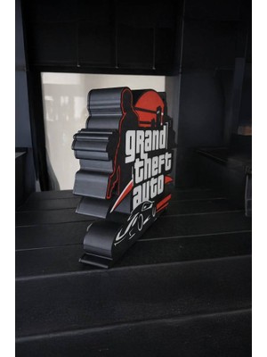 MEKTrend Grand Theft Auto Gta Tasarımlı Dekoratif Aydınlatma (20X20CM)