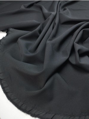 Kumaş Parça Siyah Renkte Gövdeli Krep Kumaş En: 140 cm