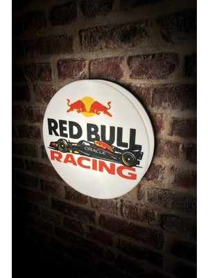 MEKTrend Red Bull Racing Tasarımlı Dekoratif Gece Lambası Aydınlatma (23X23CM)