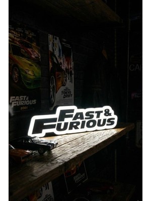 MEKTrend Fast And Furious - Hızlı ve Öfkeli Tasarımlı Dekoratif Aydınlatma (25X10CM)