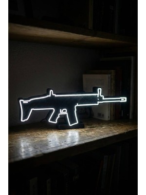 MEKTrend Scar Silah M4 Tasarımlı Dekoratif Aydınlatma (31X11CM)
