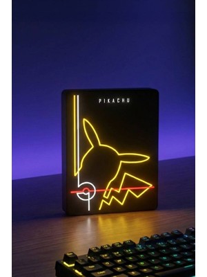 MEKTrend Pikachu Tasarımlı Dekoratif Aydınlatma (24X17CM)