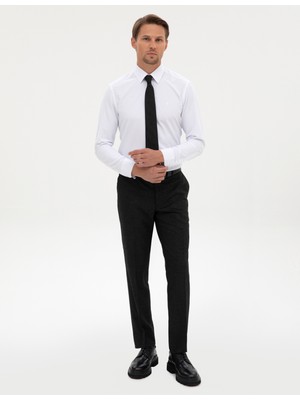 Pierre Cardin Erkek Beyaz Slim Fit Uzun Kollu Basic Gömlek 50316734-VR013