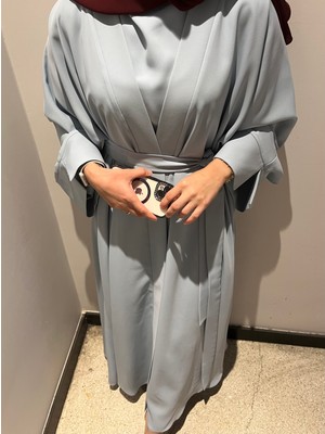 Ds Erdoğan Mavi Indigo Abaya Takımı - Hac&umre, Davet, Özel Gün