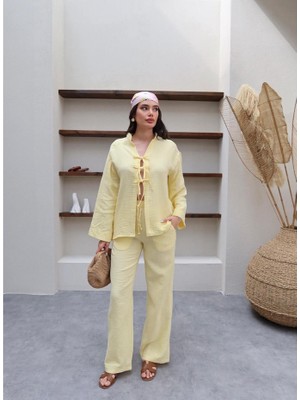 Kanoğlu Ticaret Kanoğlu Bağlama Detaylı Müslin Takım