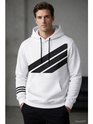 Yyz Store Beyaz Kapüşonlu Sweatshirt