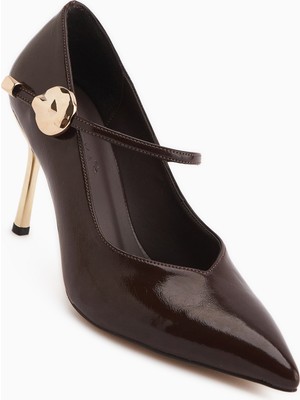 Limoya Gisele Kahve Kemerli Kadın Topuklu Ayakkabı