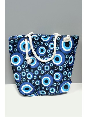 Tkçbj Nazar Desenli Plaj Çantası Tkçbj