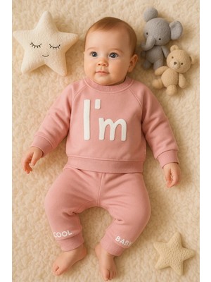 I'm Cool Desenli Pamuklu 2'li Kız Bebek Takımı
