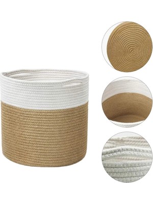 Efuliz Home Jüt Hasır Sepet, Banyo-Havlu-Çamaşır-Kirli Sepeti,el Dokunması,mutfak-Saksı-Oyuncak-Organizer Sepet