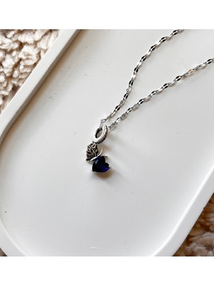 Lume Store Kadın Kelebek Kalp Figürlü Çelik Kombin Kolye