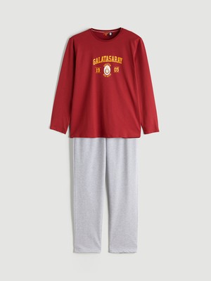Lc Waikiki Yeni Sezon Standart Kalıp Galatasaray Baskılı Erkek Pijama Takımı