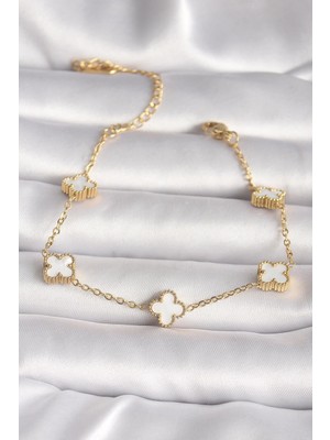 Prativas 316L Çelik Gold Renk Baby Boy Yonca Model Kadın Bileklik – PRT3500EB05312