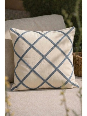 Shopyteks Çapraz Desenli Modern Minimalist Dekoratif Kırlent Kılıfı (Iç Dolgusuz)