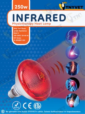 Özgürce Kızılötesi Isı Lambası, 250W, Fizik Tedavi ve Rahatlatıcı Isı Kaynağı
