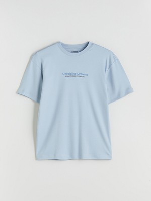 Lc Waikiki Yeni Sezon Bisiklet Yaka Baskılı Penye Erkek Pijama Üst