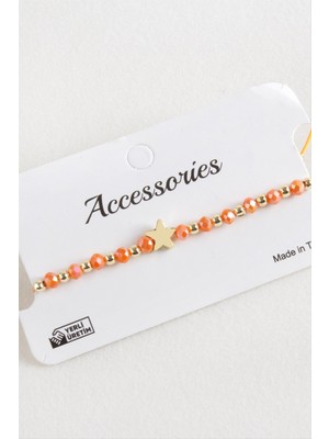 Tkçbj Yıldız Kristal Makrome Ip Bileklik Tkçbj