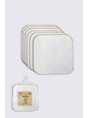 SHC4200 Organik 28X28 6'lı Havlu Mendil 90105 Ekru