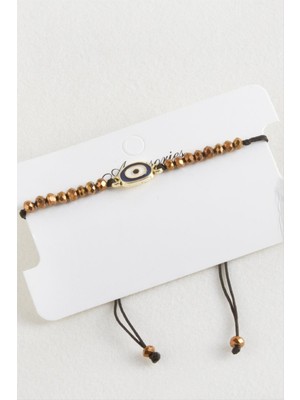 Tkçbj Nazar Kristal Makrome Ip Bileklik Tkçbj