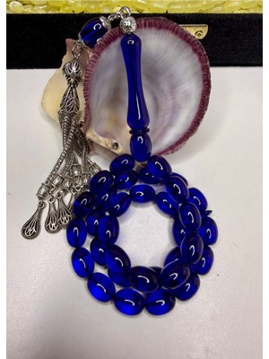 İskenderun Tesbih Iskenderun Tespih Sülün Imame Parlement Mavi Cam Gibi Ateş Kehribar Tesbih