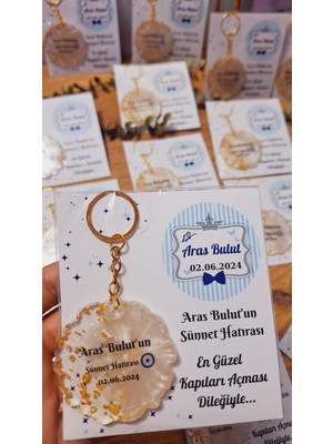 Sevgiliatolyemm 10 Adet  Mavi Anahtarlık  Mevlüt Sünnet Bebek Hediyelikleri