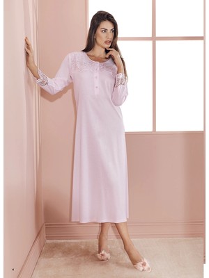 EkoAlışverişDünyam Espuar 737 Penye Uzun Gecelik Sabahlık Takım