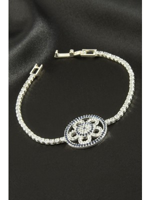 Tkçbj Çiçek Zirkon Taşlı Çocuk Bileklik 16 cm Tkçbj