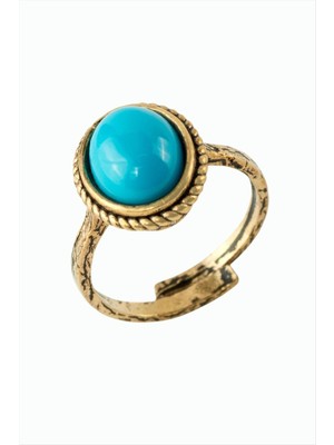 Tkçbj Oval Doğaltaşlı Otantik Yüzük Tkçbj